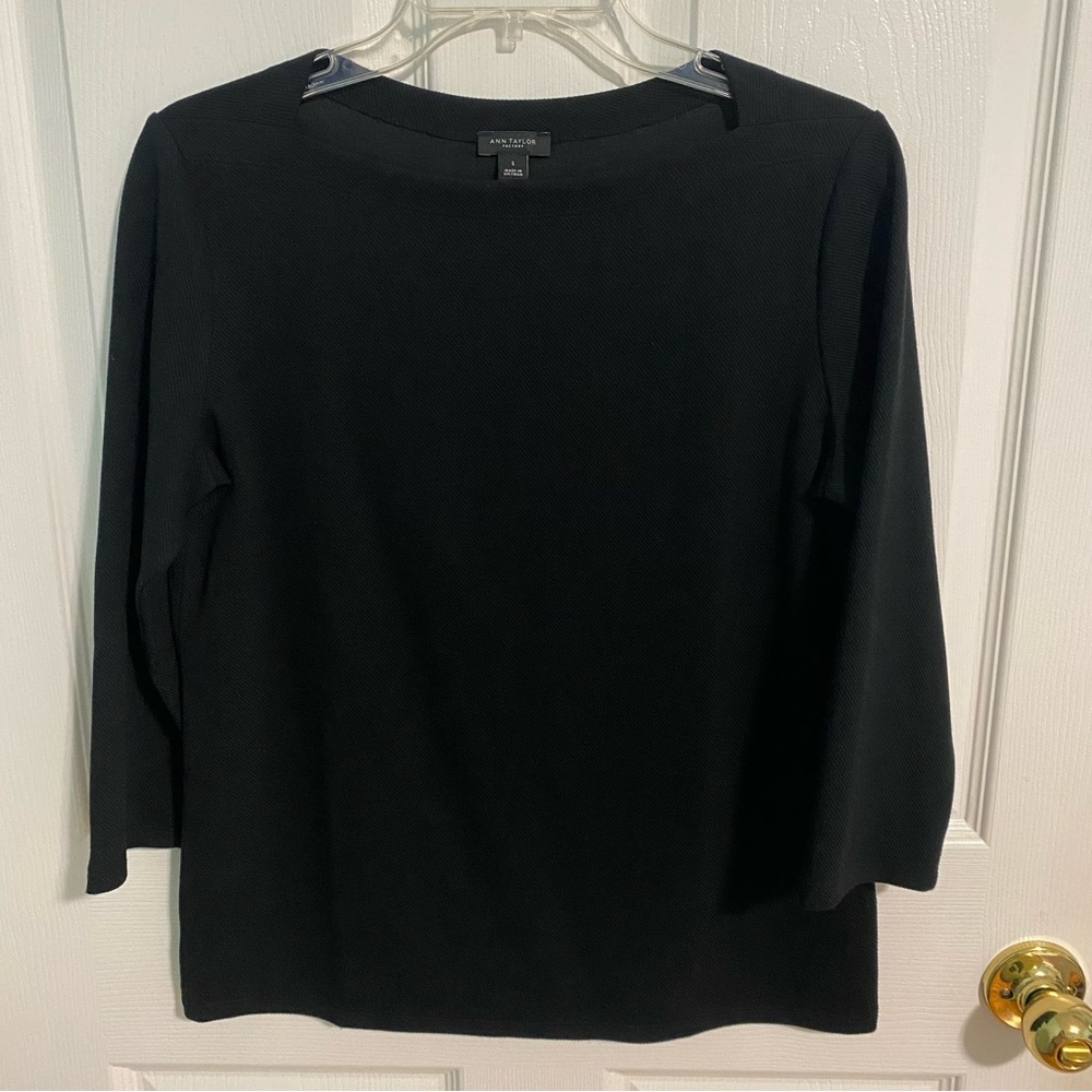 Ann Taylor Factory - Black Long Sleeve Blouse